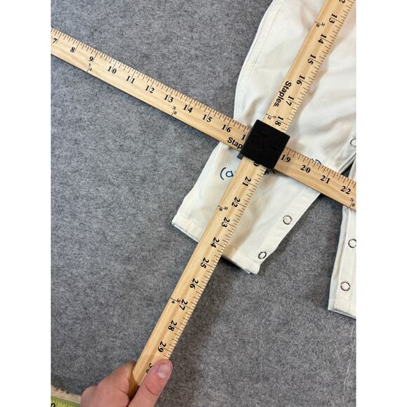 VINTAGE 90s Offspring Mini Monster Overalls Shirt Set Toddler 18M White Blue NWT - Picture 3 of 8